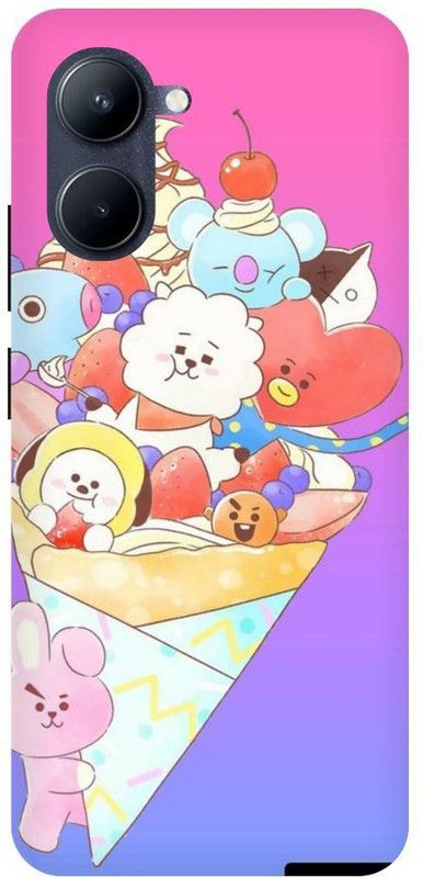 Vinsmoke Back Cover for Realme C33 BT21-BTS-koya-RJ-Shooky-Mang-Chimmy-Tata-Cooky-389  (Multicolor, Shock Proof)