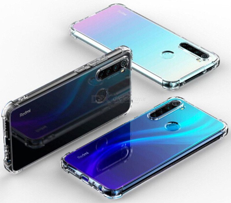 CELLCAMPUS Pouch for Redmi Note 8, Xiaomi Mi Redmi Note 8, Xiaomi Note 8, Mi Note 8  (Transparent, White, Grip Case, Pack of: 1)