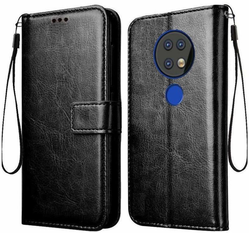 Coverage Flip Cover for Nokia 6.2  (Black, Magnetic Case)