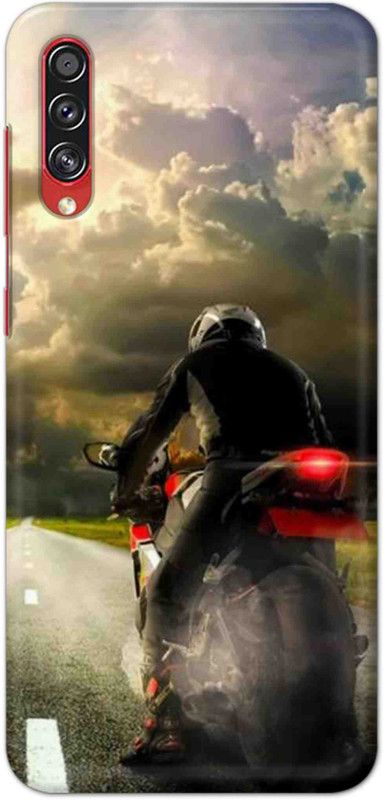 NDCOM Back Cover for Samsung Galaxy A70s Rider Bike Lover Printed  (Multicolor, Hard Case)
