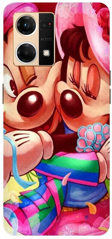 THE NARAYANA COLLECTIONS Back Cover for OPPO F21s PRO- CPH2461-LOVE,HUG,CARTOON,MICKEY,MINNIE  (Multicolor, Hard Case, Pack of: 1)