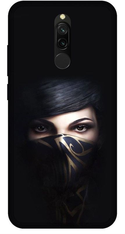 SSMORYA Back Cover for Mi Redmi 8 Black Girl Printed Back Cover  (Multicolor, Waterproof, Pack of: 1)