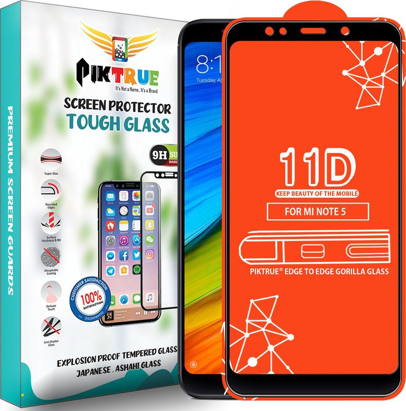 PikTrue Edge To Edge Tempered Glass for Mi Redmi Note 5  (Pack of 1)