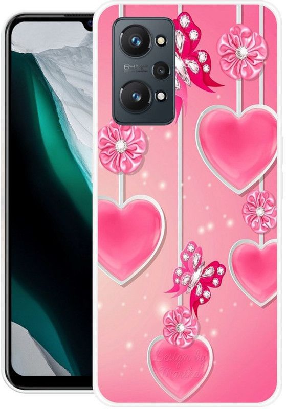 LOVETHINK Back Cover for Realme GT Neo 2  (Pink, Grip Case, Silicon, Pack of: 1)