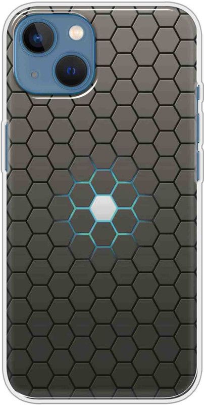 Case Club Back Cover for apple iphone 13  (Grey, Blue, Silicon, Pack of: 1)