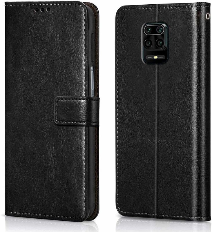 Coverage Flip Cover for REDMI Note 10 Lite  (Black, Dual Protection, Pack of: 1)