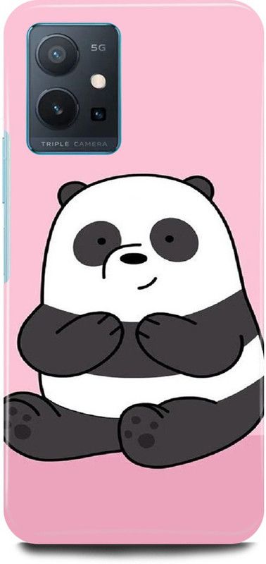 play fast Back Cover for Vivo T1 5G, V2141 OSO, PANDA, BHALU, BEER  (Pink, Hard Case, Pack of: 1)