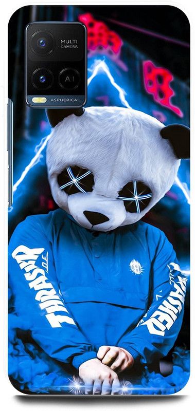 play fast Back Cover for Vivo Y33s, V2109 PANDA, NEON, TRAP, BOY, TEDDY  (Blue, Hard Case, Pack of: 1)