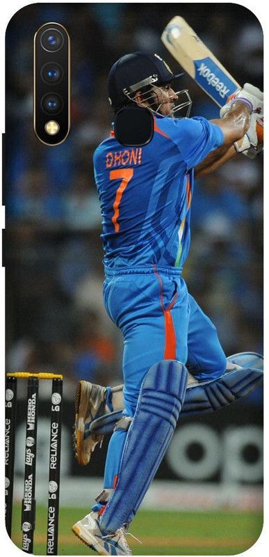 SSMORYA Back Cover for Vivo U20 (Cricket Player) Printed Back Cover  (Multicolor, Waterproof, Pack of: 1)