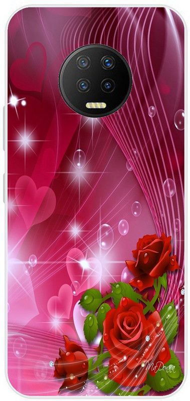 Artcase Back Cover for Infinix Note 7  (Red, Green, Dual Protection, Silicon, Pack of: 1)