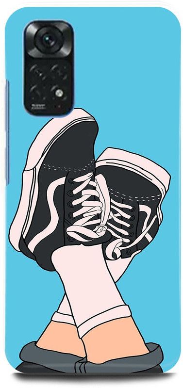 play fast Back Cover for Redmi Note 11 VANS, SHOES, LEGS  (Blue, Hard Case, Pack of: 1)
