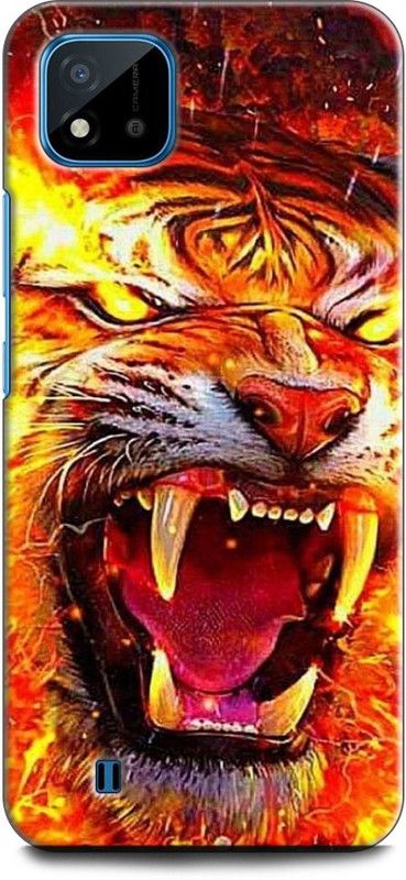 INDICRAFT Back Cover for Realme C11 2021, RMX3231 TIGER, ENERGY, ANGERY, ANIMAL, ABSTRACT  (Multicolor, Dual Protection, Pack of: 1)