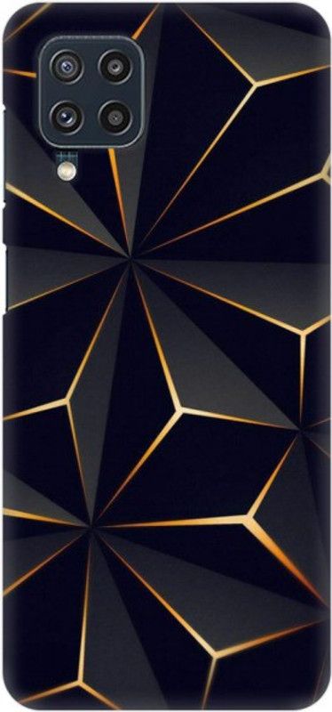 COBIERTAS Back Cover for Samsung Galaxy F22  (Black, Gold, Hard Case)