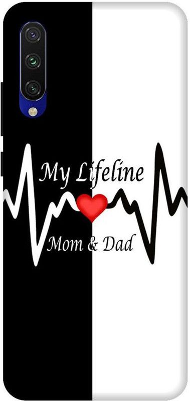 SSMORYA Back Cover for Redmi Mi A3 Mom Dad love Printed Back Cover  (Multicolor, Waterproof)