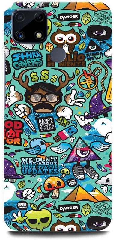 FRONK Back Cover for Realme C25s, RMX3197, CARY, LOGOS, DESIGN, ART, ABSTRACT, ART  (Multicolor, Hard Case, Pack of: 1)