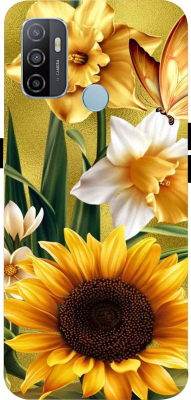 LIKELOOK Back Cover for Oppo A53 2020, Oppo A33 2020, ( Flower, Sun Flower )  (Multicolor, Shock Proof, Pack of: 1)
