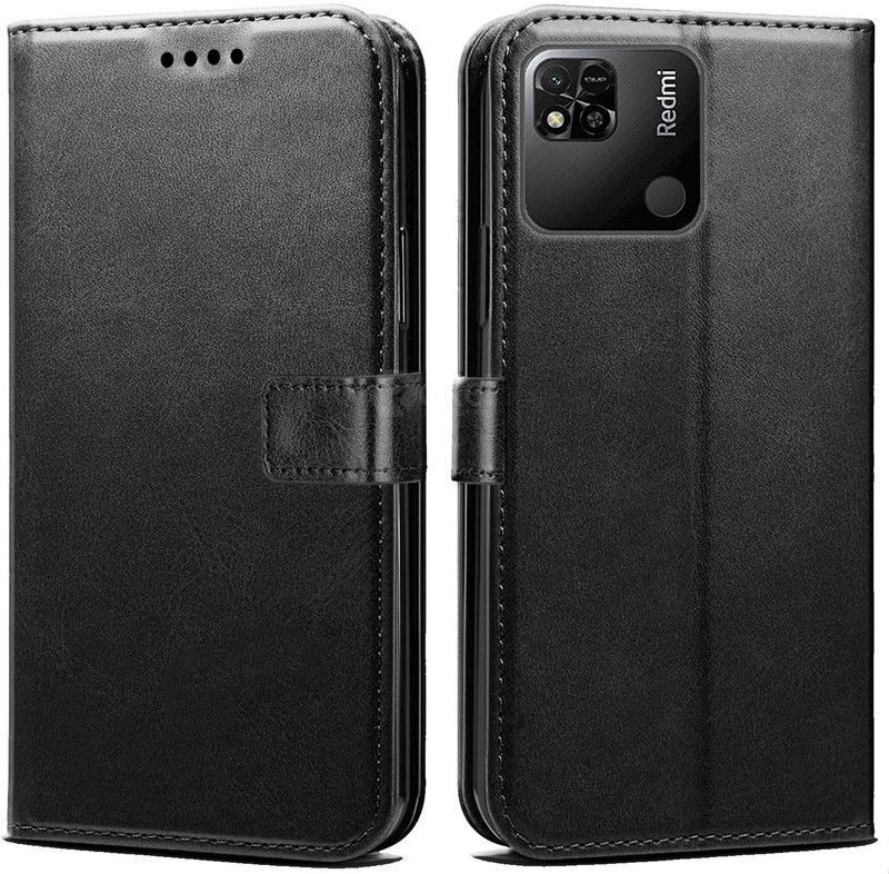 ONCRAVES Flip Cover for Xiaomi Redmi 10A  (Black, Dual Protection, Pack of: 1)