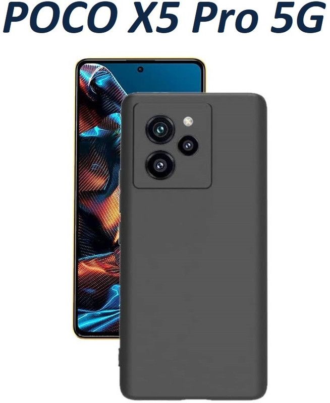 NKCASE Back Cover for POCO X5 Pro 5G, (CND)  (Black, Shock Proof, Pack of: 1)
