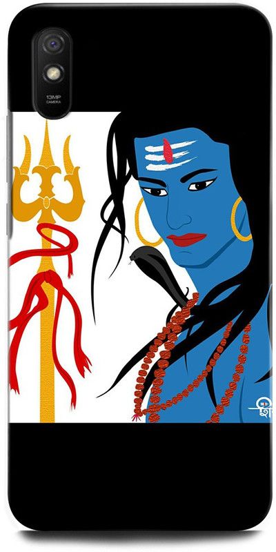 ORBIQE Back Cover for Redmi 9A M2006C3LI SHIVJI, LORD SHIVA, MAHADEV, BHOLENATH, TRISHUL  (Multicolor, Shock Proof, Pack of: 1)
