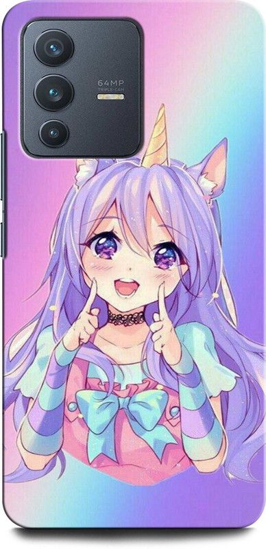 GRAFIQE Back Cover for Vivo V23 Pro 5G GIRL, WOMEN ARTWORK, ANIME, PRETTY, BEUTY  (Multicolor, Shock Proof, Pack of: 1)