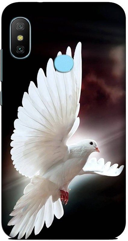 CROKIAN Back Cover for Redmi 6 Pro White Pigeon Back Cover  (Multicolor, Hard Case, Pack of: 1)