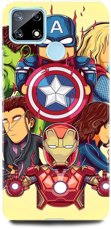 FUGGA Back Cover for Realme Narzo 30A, AVENGERS, SUPER, HEROES, AVENGER  (Multicolor, Hard Case, Pack of: 1)