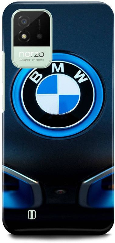 FUGGA Back Cover for realme Narzo 50i, BMW, CAR, LOGO, SIGN, AMBLEM  (Blue, Hard Case, Pack of: 1)