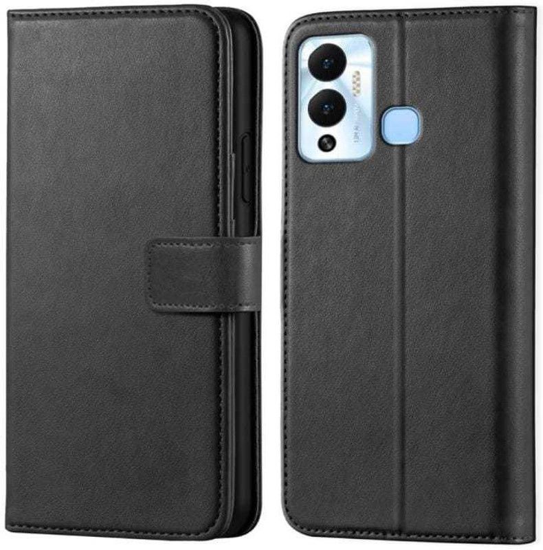 flashy Flip Cover for Infinix hot 12 Play  (Black, Dual Protection, Pack of: 1)
