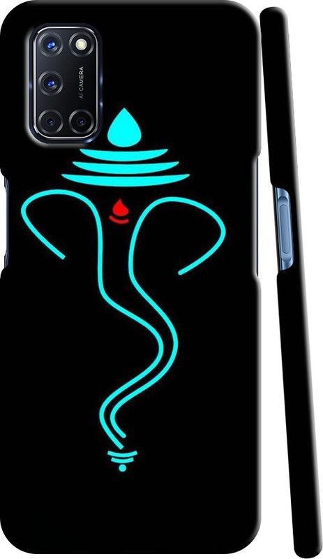 SRI SAI CREATION Back Cover for Oppo A52  (Black, Dual Protection, Pack of: 1)