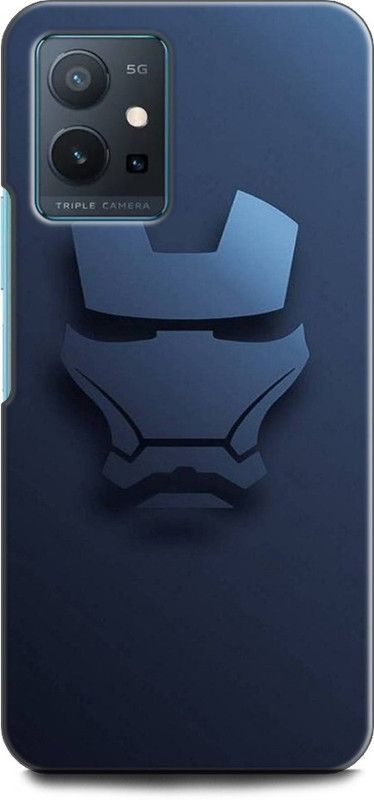Wall Art Back Cover for Vivo Y75 (5G) IRON MAN, FACE, MASK, AVENGERS, MARVEL, SUPERHERO, COMIC  (Multicolor, Dual Protection, Pack of: 1)