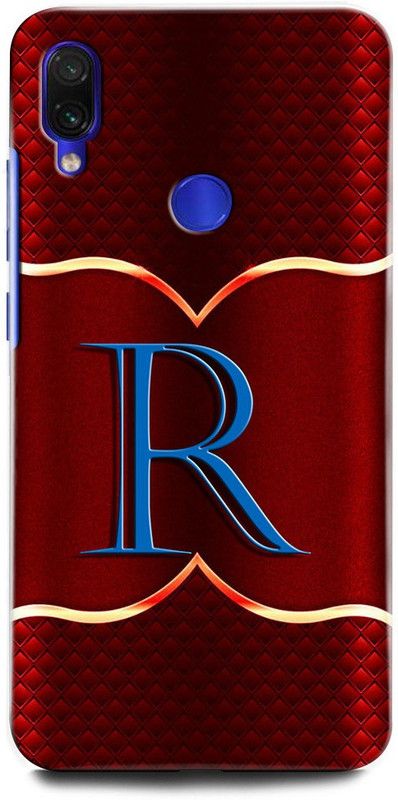 INTELLIZE Back Cover for Redmi Note 7 Pro MZB7700IN R, R LETTER, R DESIGN, R ALPHABET, R NAME  (Multicolor, Hard Case, Pack of: 1)