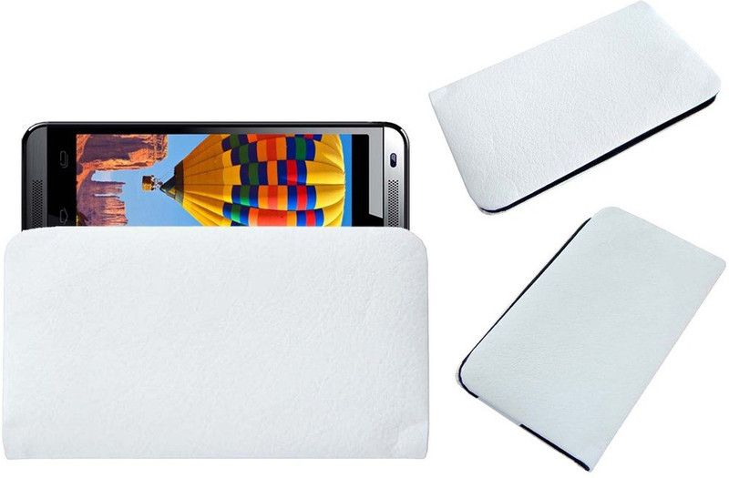 ACM Pouch for Micromax Canvas Fire 3 A096  (White, Cases with Holder, Pack of: 1)