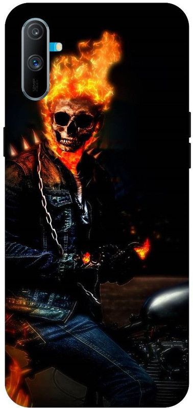 Zaplab Back Cover for Realme C3 Ghost Rider Rider Printed Back Cover  (Multicolor, Waterproof, Pack of: 1)