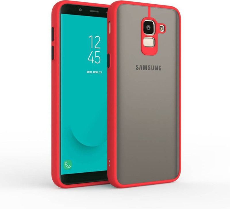 AOnes Back Cover for Samsung Galaxy J6  (Red, Cases with Holder, Pack of: 1)