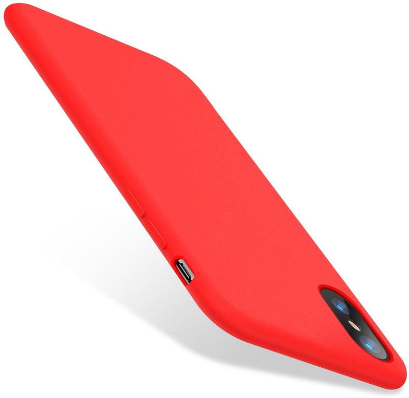 Nik case Back Cover for Iphone Xs / X  (Red, Grip Case, Silicon, Pack of: 1)