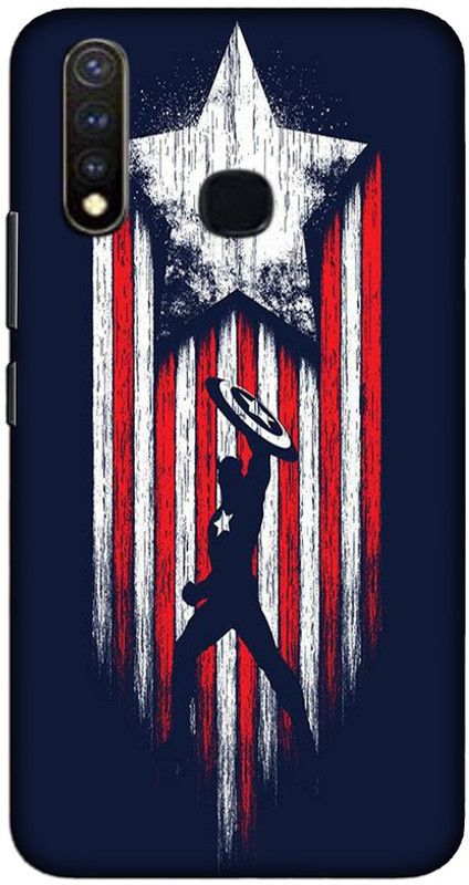 CROKIAN Back Cover for Vivo Y19 Captain america Back Cover  (Multicolor, Hard Case, Pack of: 1)