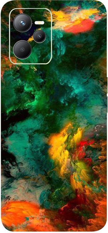 AsSkin Realme C35 Mobile Skin  (Ultra Super Multicolor Clouds Skin With High Matte Finish..0786)