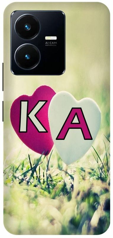 Dimora Back Cover for vivo Y22, K LOVES A NAME K NAME A LETTER ALPHABET K LOVE A NAME  (Multicolor, Hard Case, Pack of: 1)