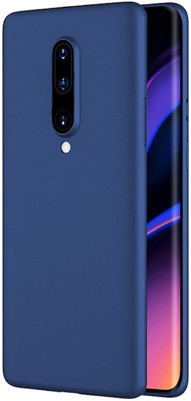 Amzio Back Cover for OnePlus 8  (Blue, Silicon)