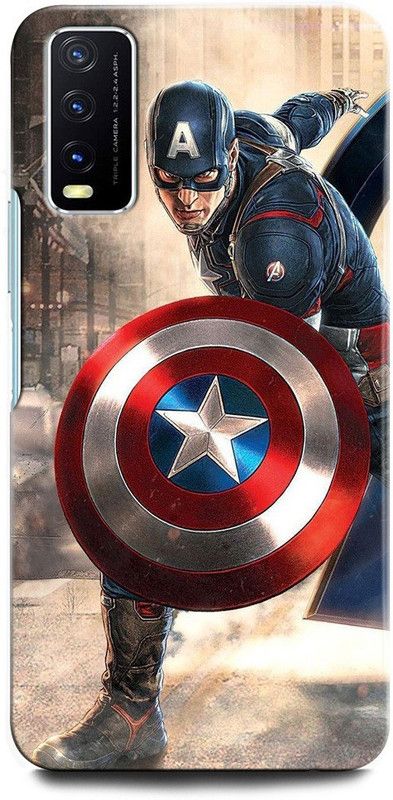 GRAFIQE Back Cover for Vivo Y20 V2029 CAPTAIN AMERICA, AVENGER, MARVEL, COMIC, SUPERHERO, INFINITY WAR  (Multicolor, Shock Proof, Pack of: 1)