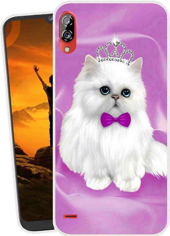 Mkprint Back Cover for Gionee Max  (Pink, White, Silicon)