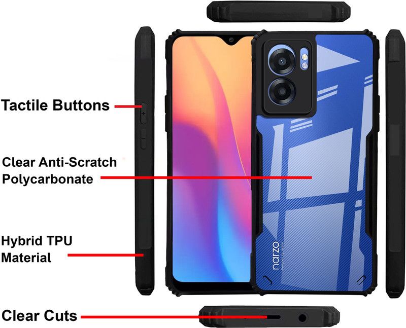 casohitech Back Cover for Oppo K10 5G  (Black, Pack of: 1)