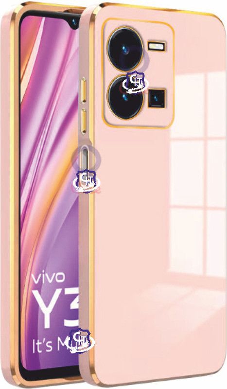 casohitech Back Cover for Vivo Y35 4G  (Pink, Silicon, Pack of: 1)