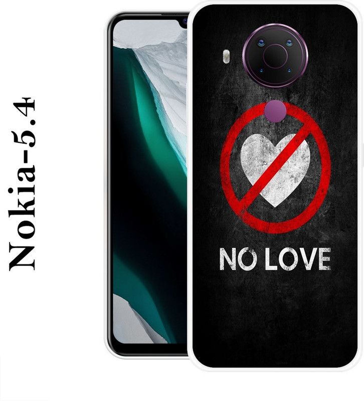 Sswastik Back Cover for Nokia 5.4  (Black, White, Grip Case, Silicon)