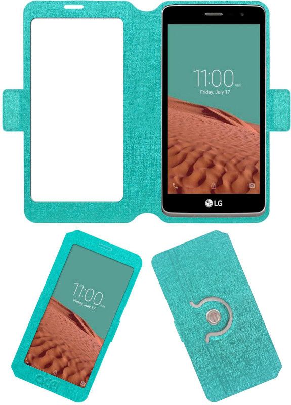 ACM Flip Cover for Lg Max  (Blue, Cases with Holder, Pack of: 1)