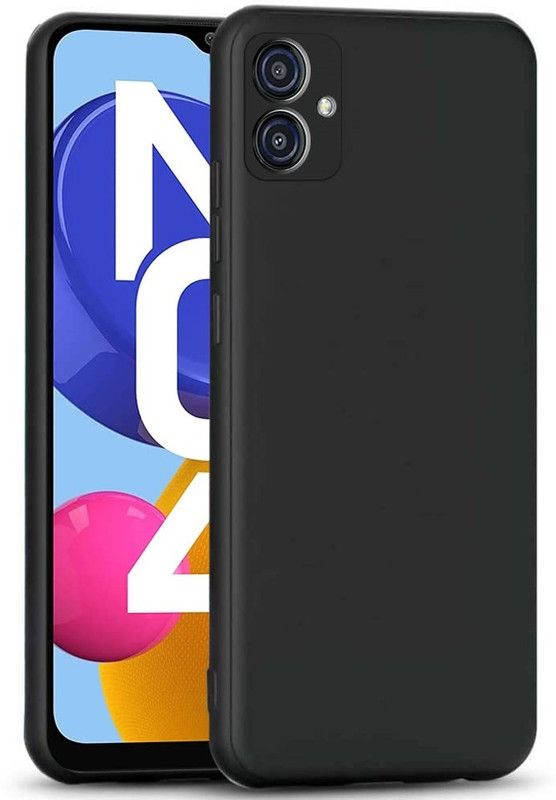 S-Softline Back Cover for Samsung Galaxy M04, inner Soft Microfiber Cloth Cushion Lining Flexible Rubberised Case  (Black, Pack of: 1)