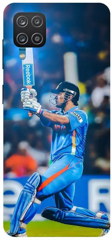 THE NARAYANA COLLECTIONS Back Cover for SAMSUNG GALAXY F12-CAPTAIN,MSD,DHONI,CSK,INDIAN  (Multicolor, Hard Case, Pack of: 1)