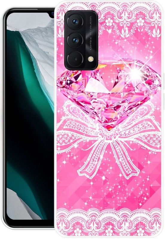 JATLAND Back Cover for Realme GT Master Edition  (Pink, White, Grip Case, Silicon)
