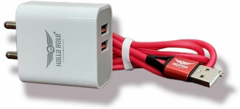 Swastik accessories 16 W NA 4 A Multiport Mobile Hindustan Express Charger with Cable Charger with Detachable Cable  (White)