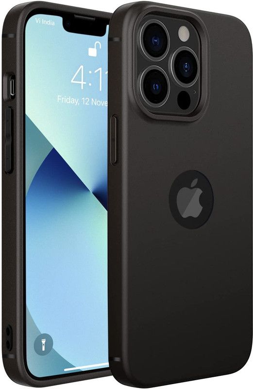 DSCASE Back Cover for APPLE iPhone 13 Pro  (Black, Shock Proof, Pack of: 1)